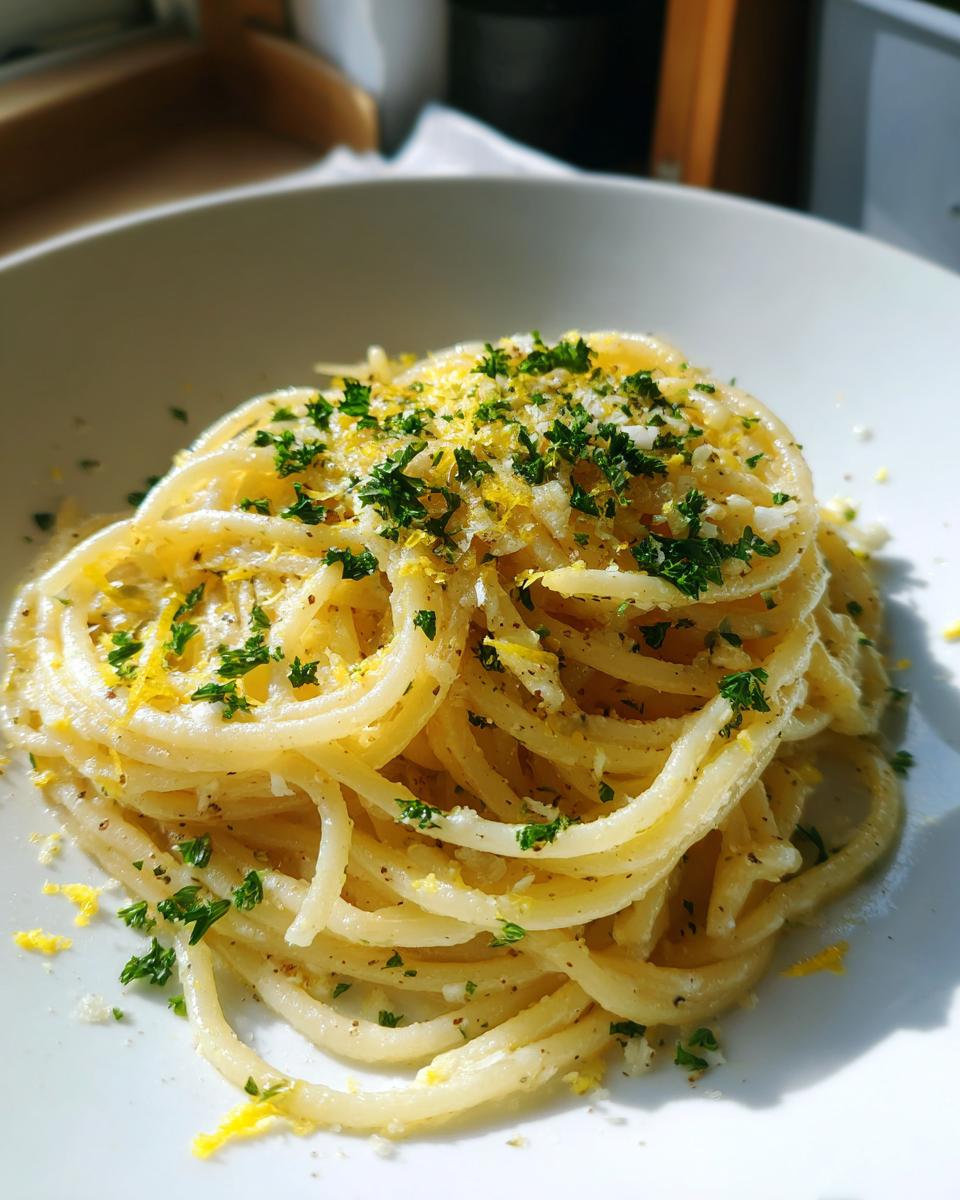 simple lemon parmesan pasta - detail 2