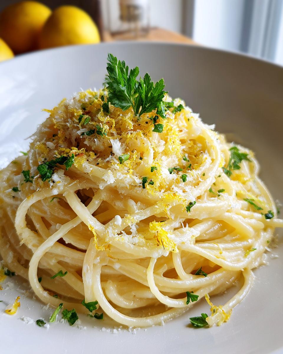 simple lemon parmesan pasta - detail 3