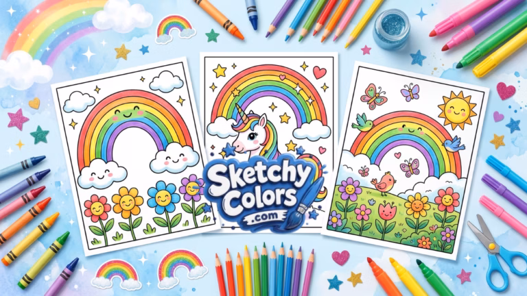 Rainbow Coloring Pages