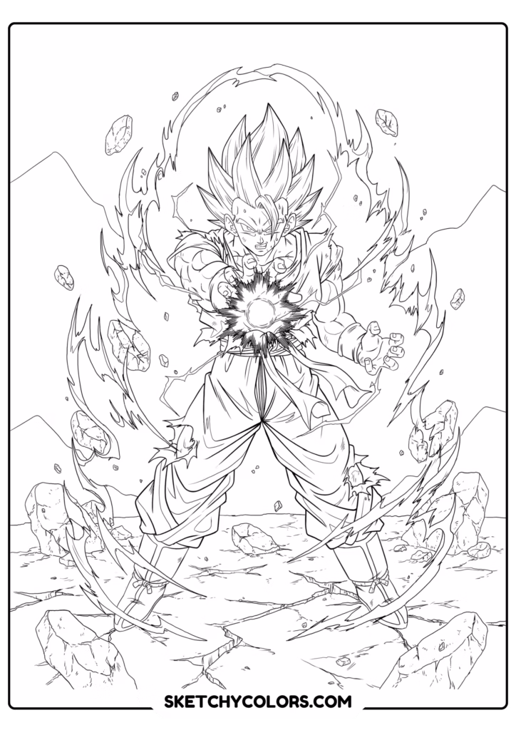goku super saiyan blue goku printable coloring page pdf