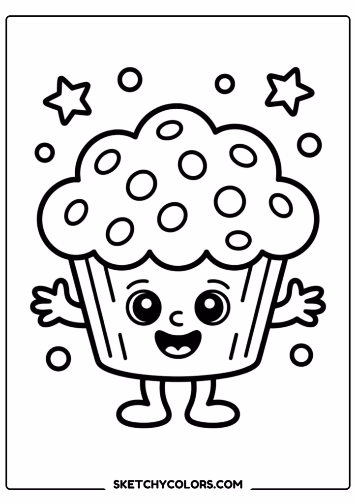 muffin free printable coloring page for kids