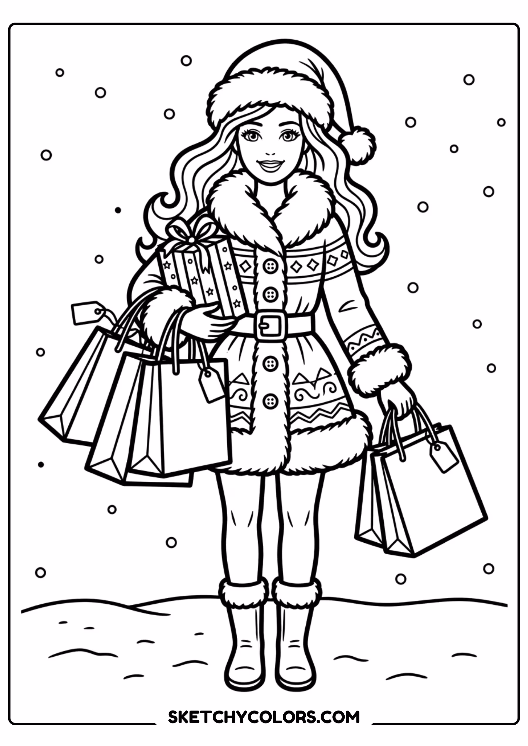 barbie scuba diving in tropical waters - free printable barbie coloring page