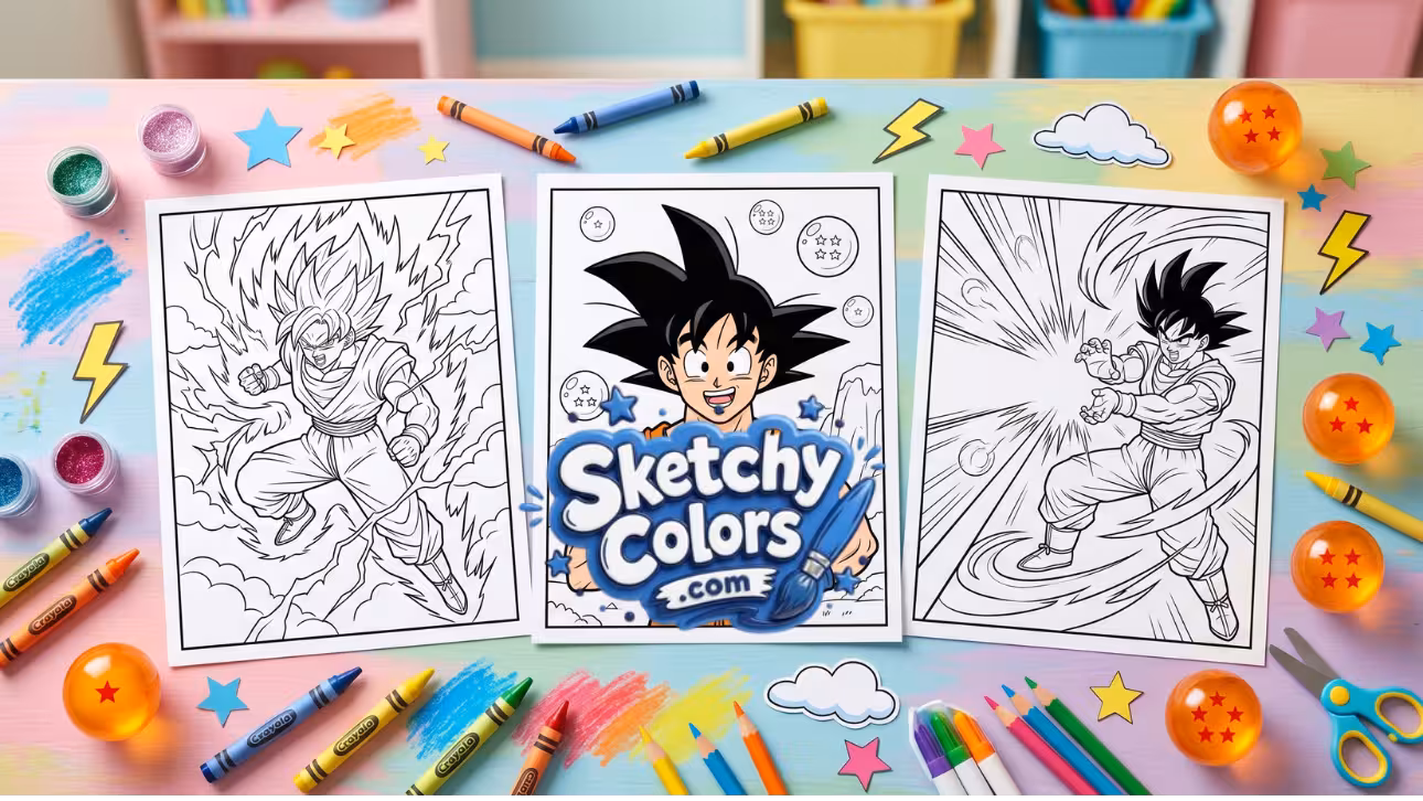 Goku coloring pages featured