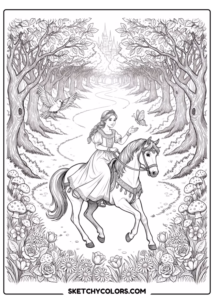 princess castle free printable for kids