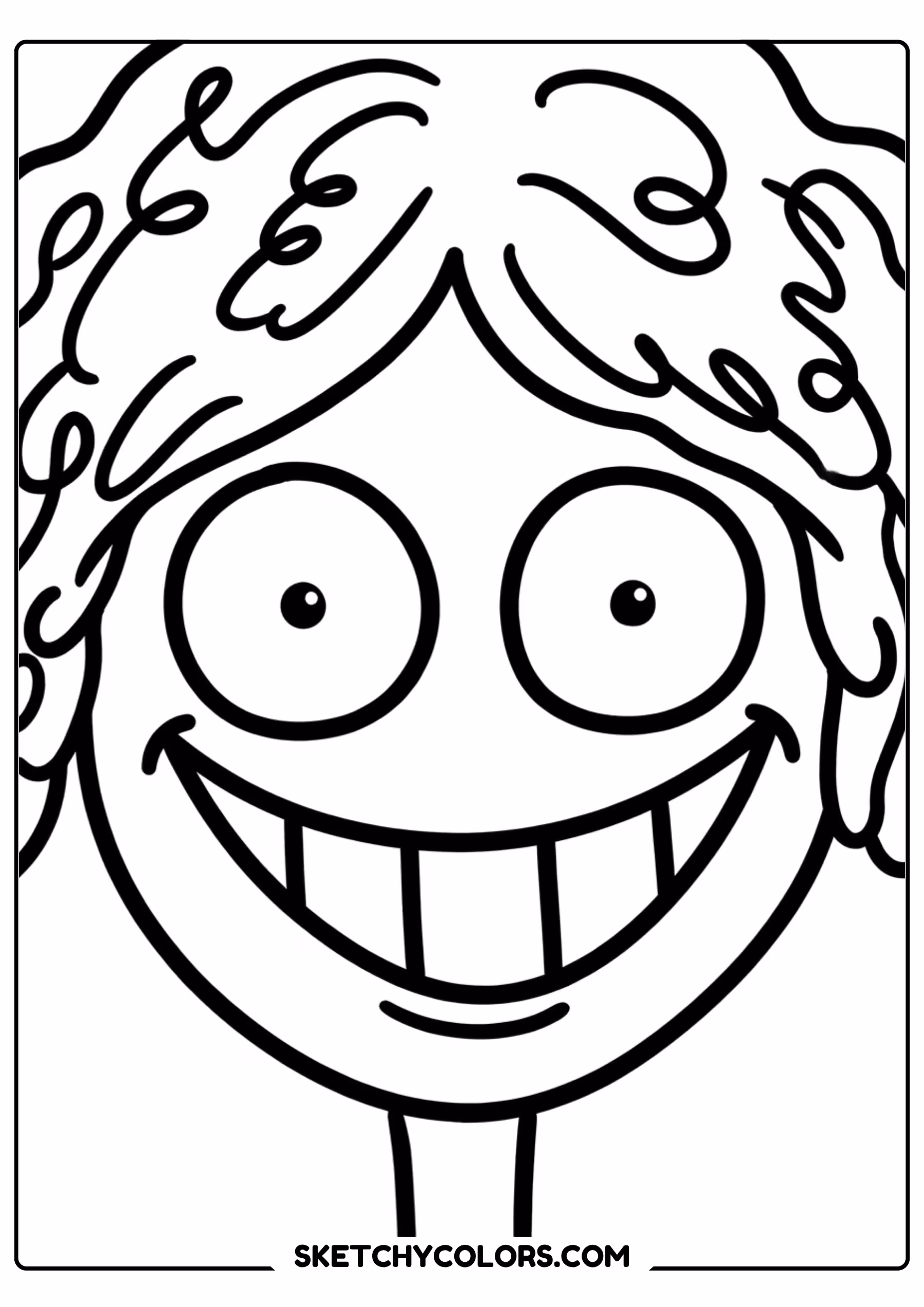 poppy playtime giant eyes coloring page free printable