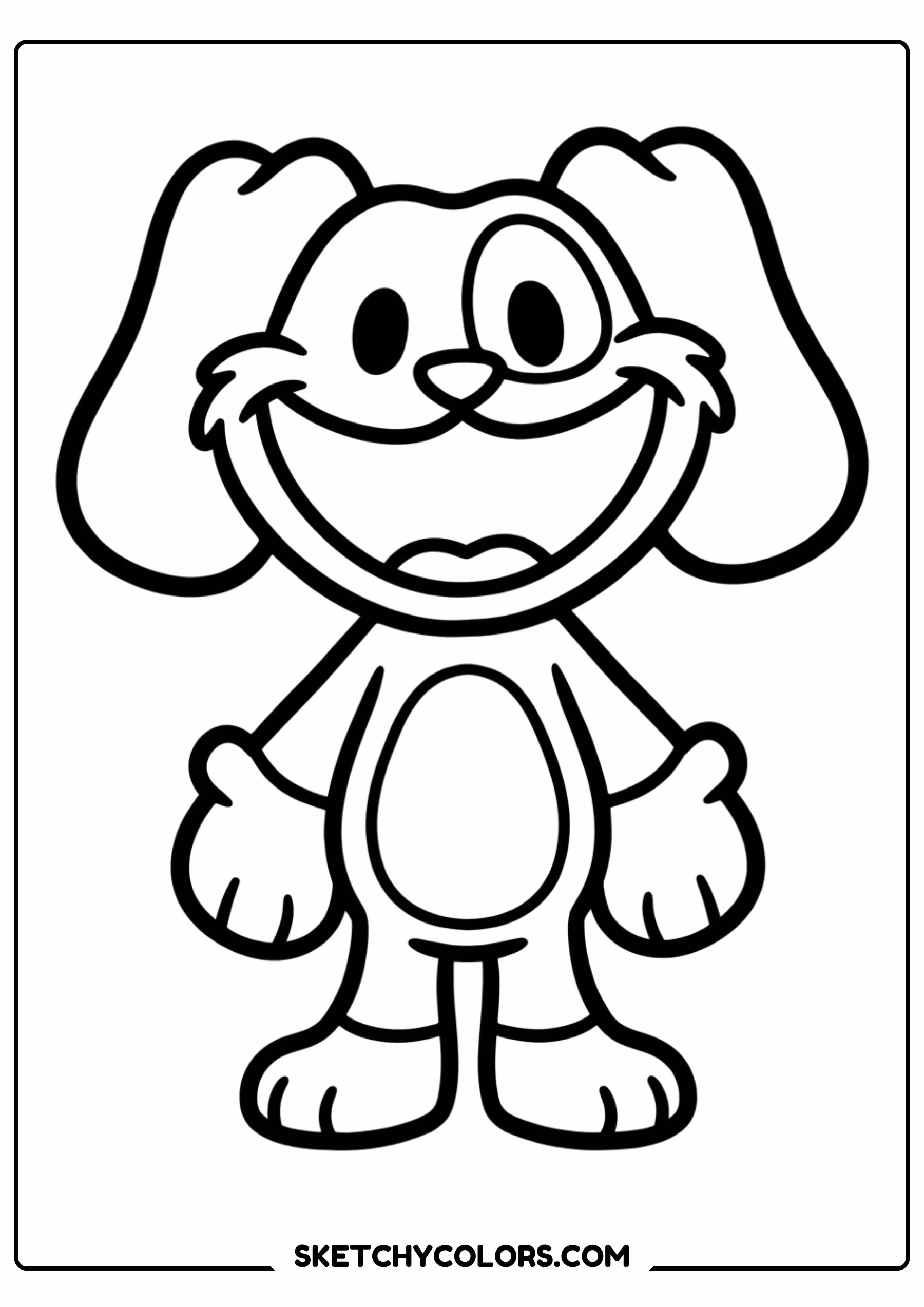 dogday running with joy coloring page free printable