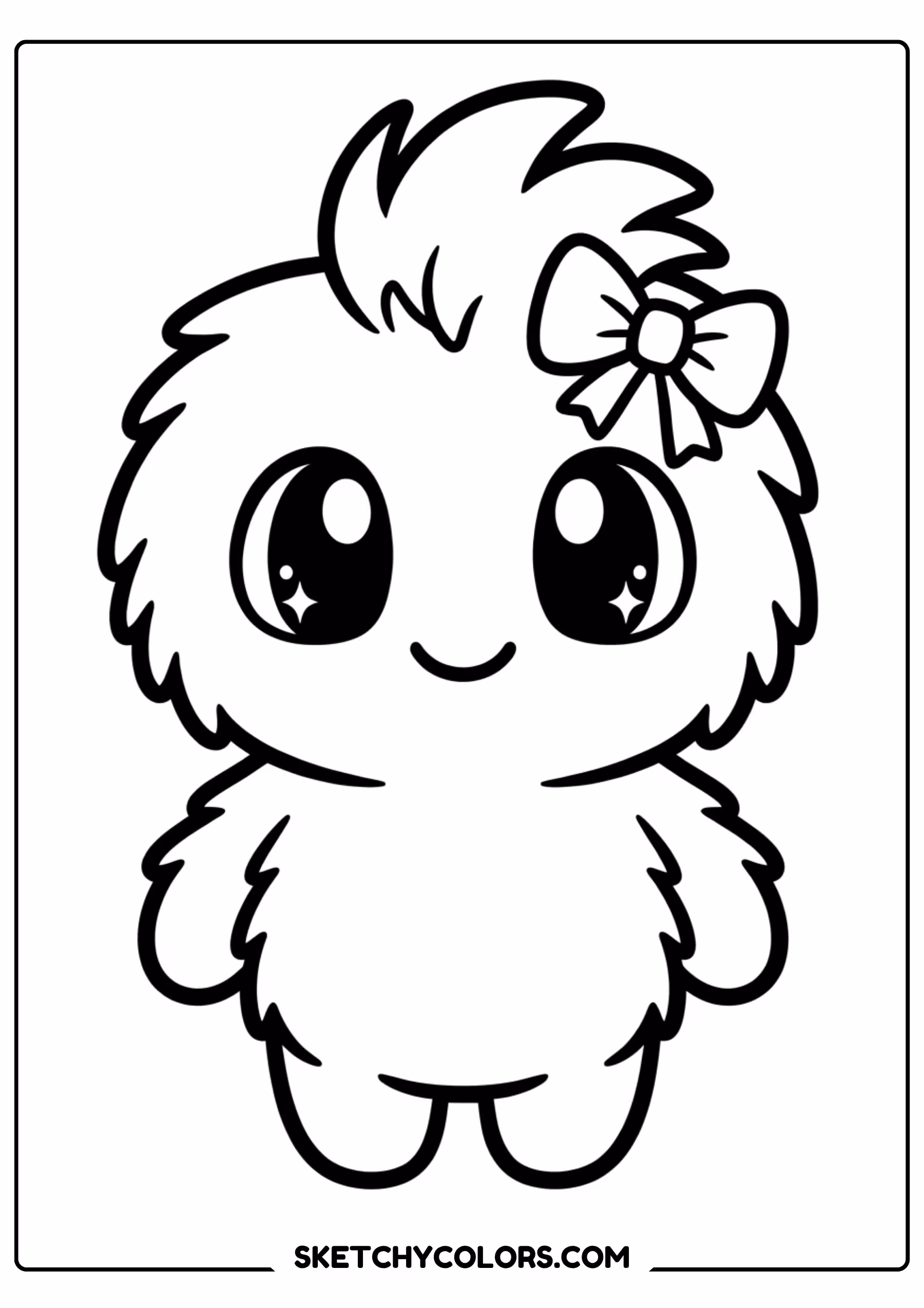 catnap fluffy close up coloring page free printable