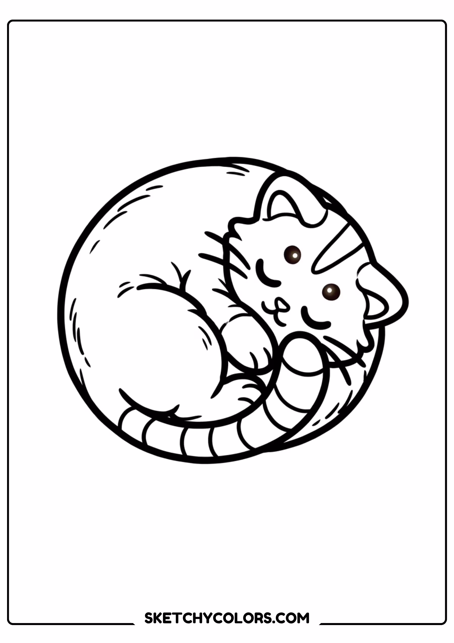catnap lying down quietly coloring page free printable