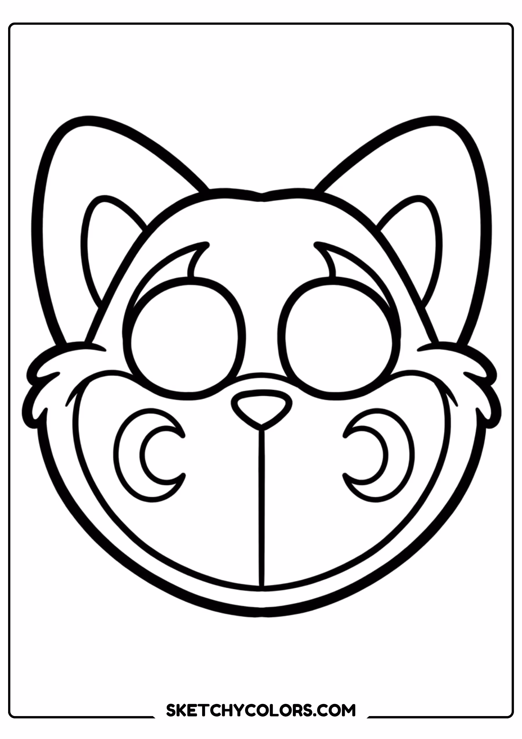 cute bunny character portrait coloring page free printable