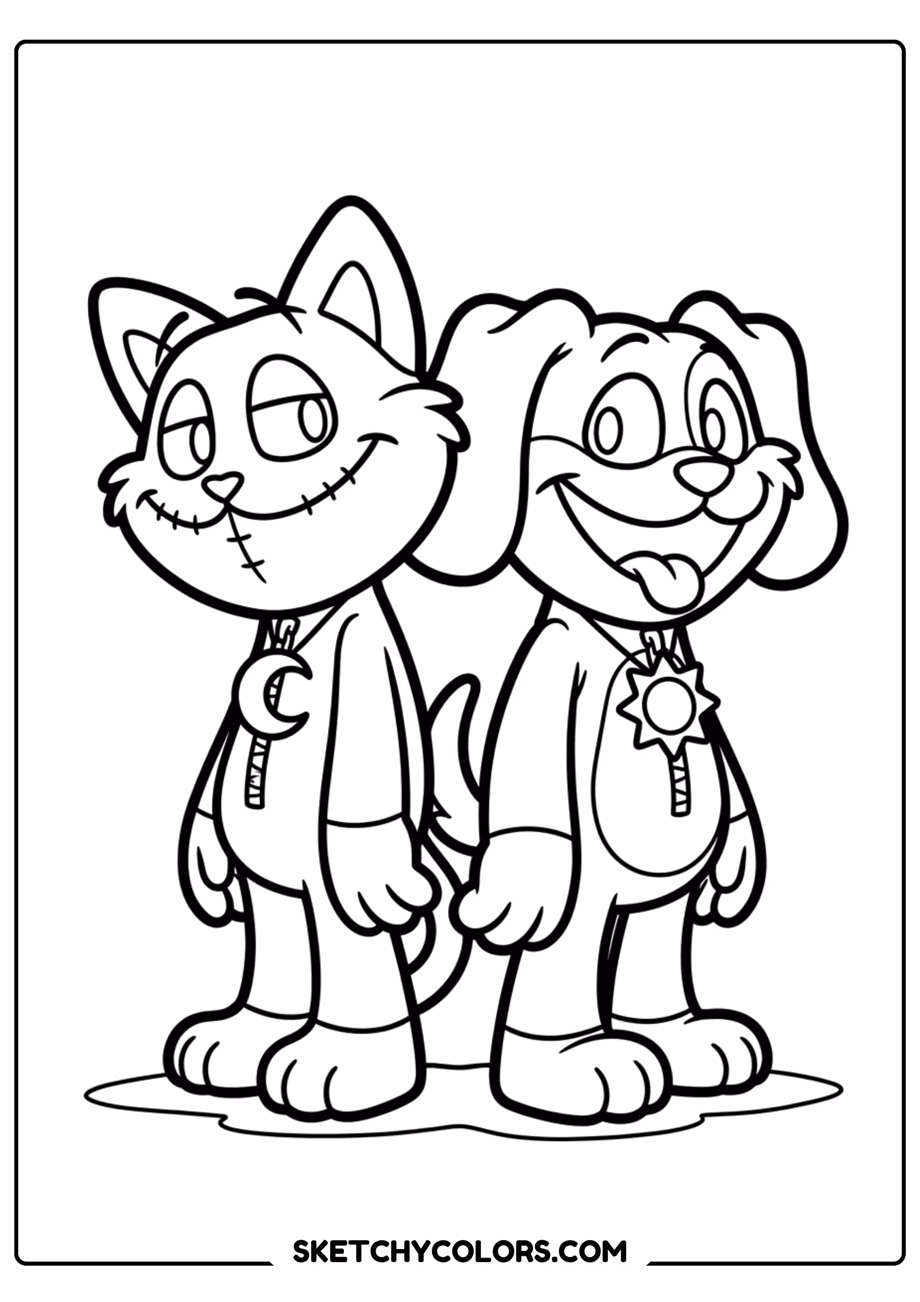 cat face bold close up coloring page free printable