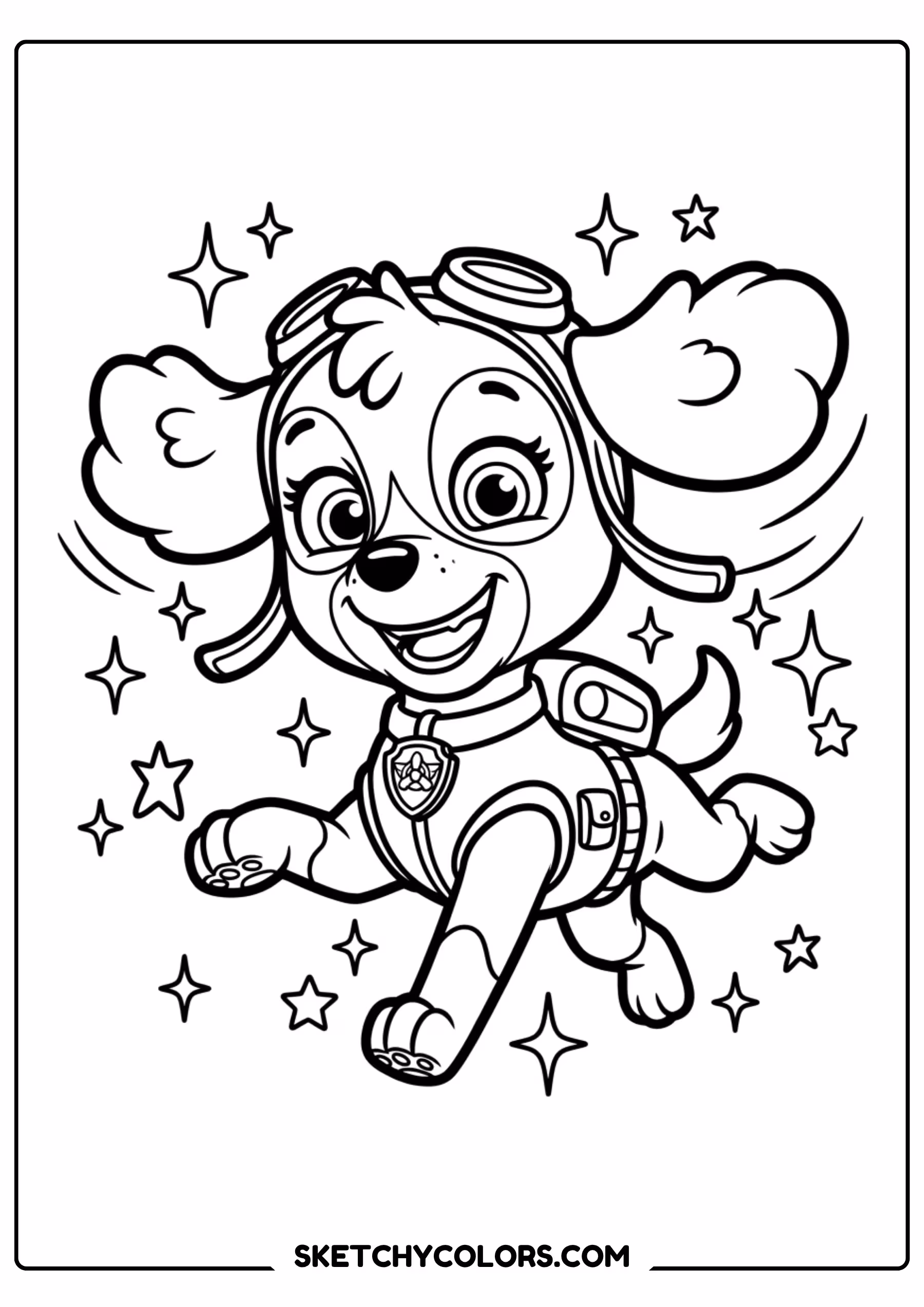 rubble digging scene coloring page free printable for kids