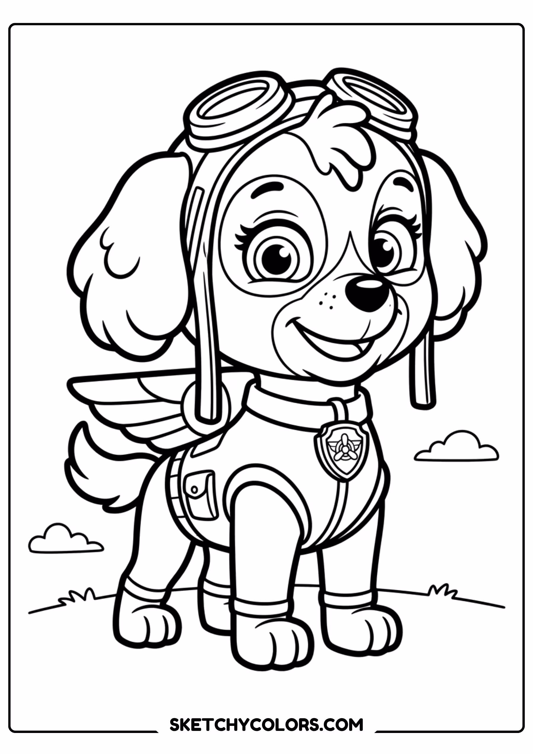rocky fixing gear coloring page free printable for kids