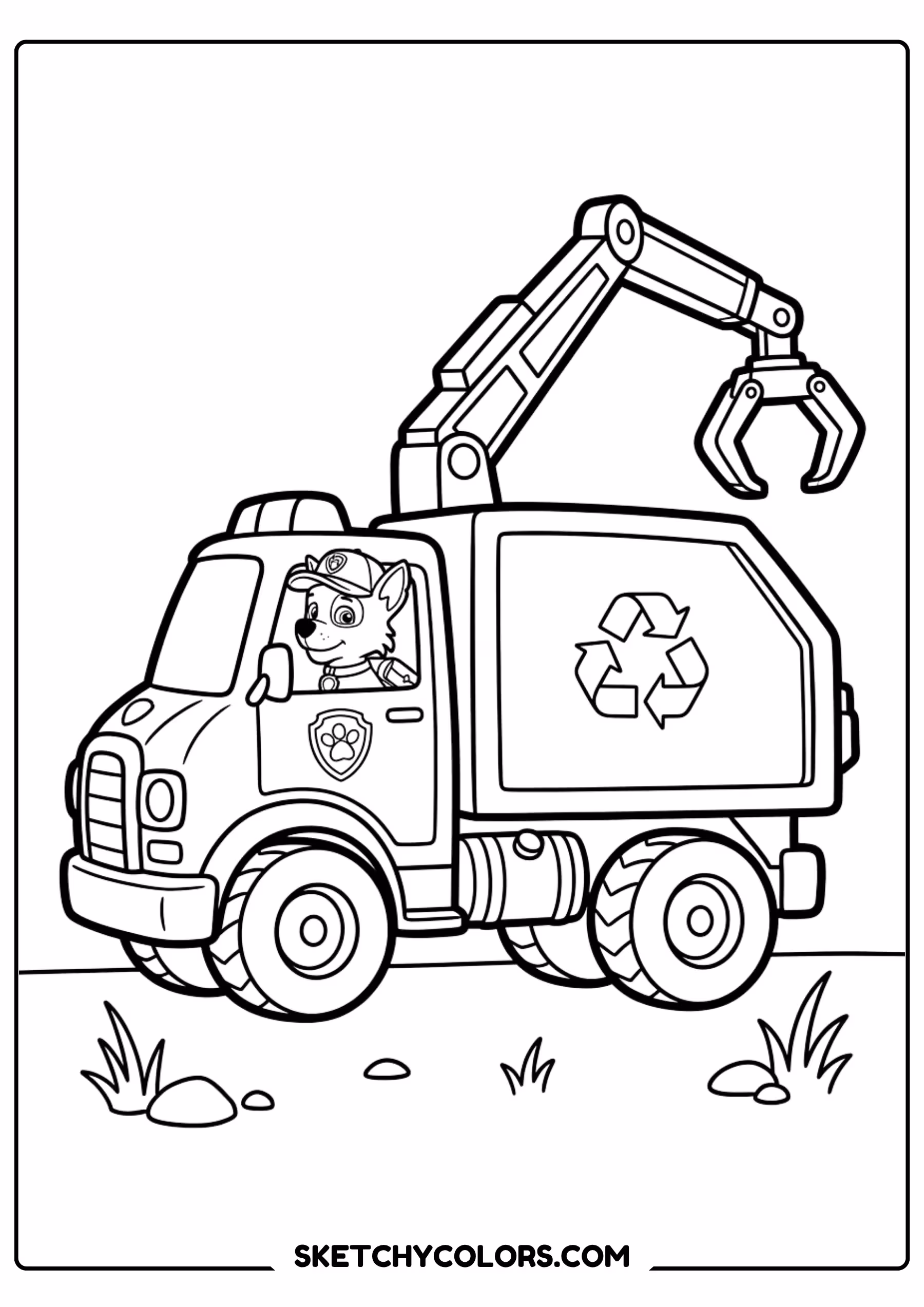 ryder atv coloring page free printable for kids