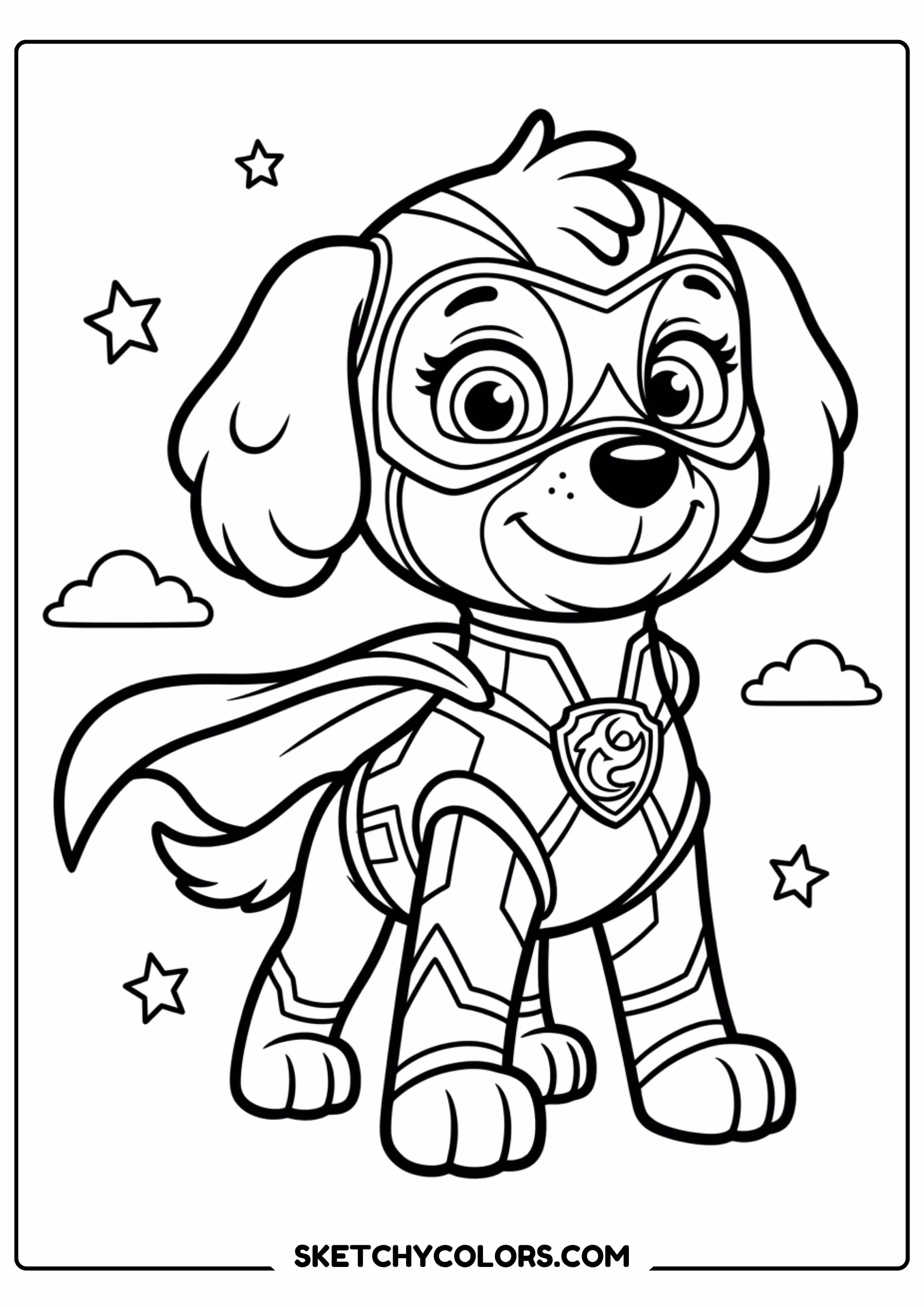 rocky claw arm coloring page free printable for kids