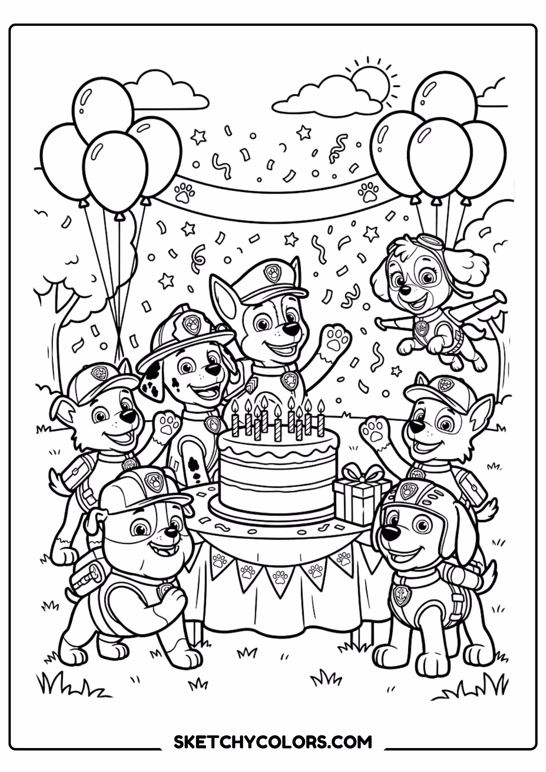 marshall dalmatian spots coloring page free printable for kids