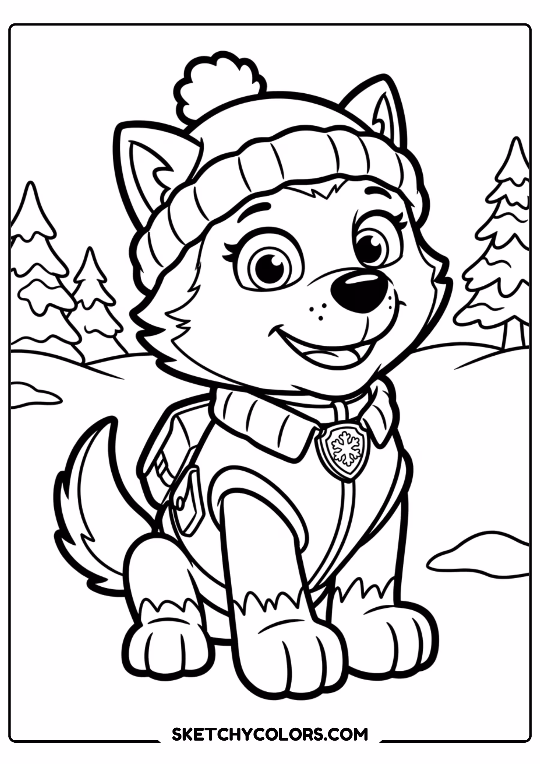 paw patrol birthday coloring page free printable for kids
