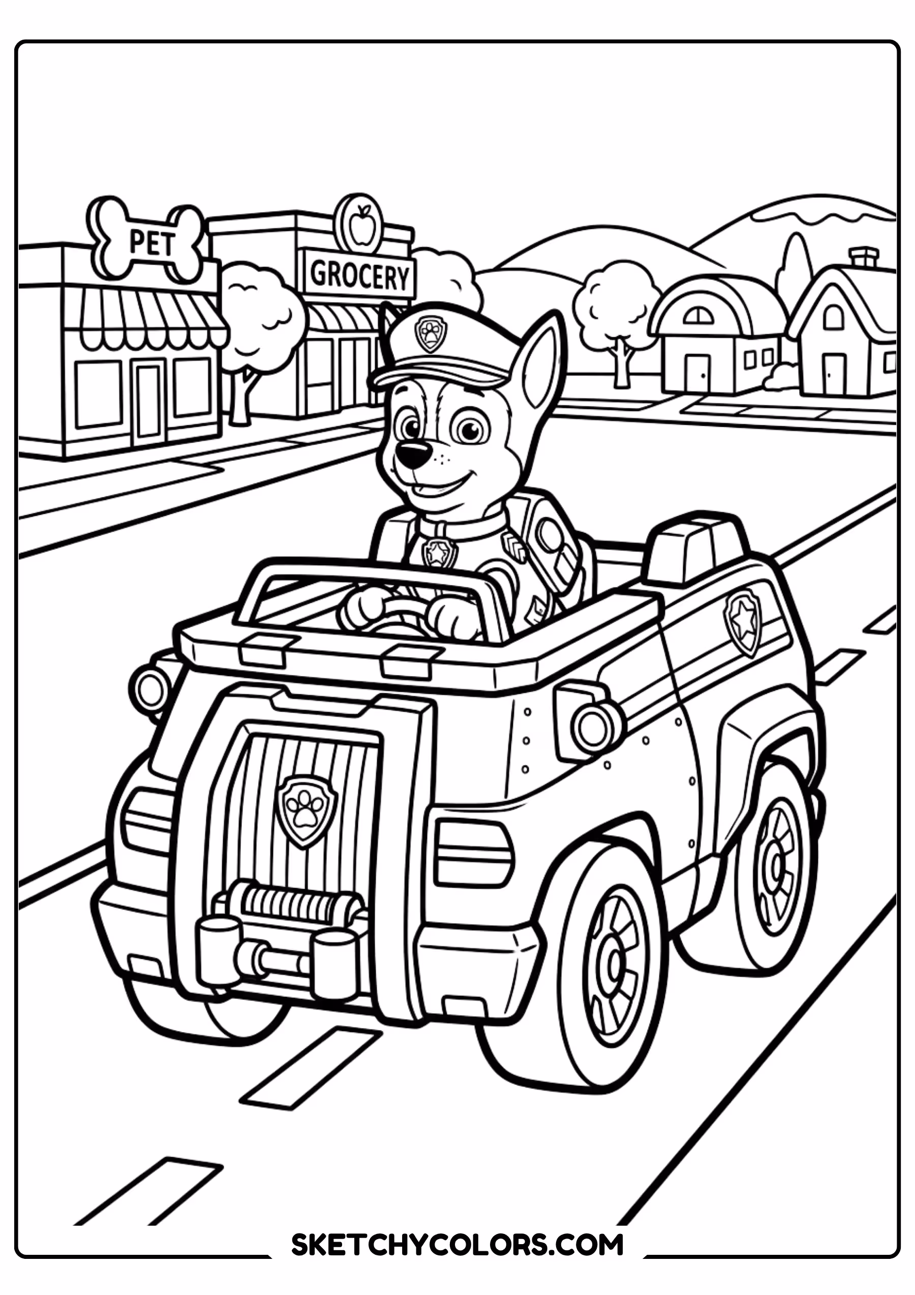 rubble rock climb coloring page free printable for kids
