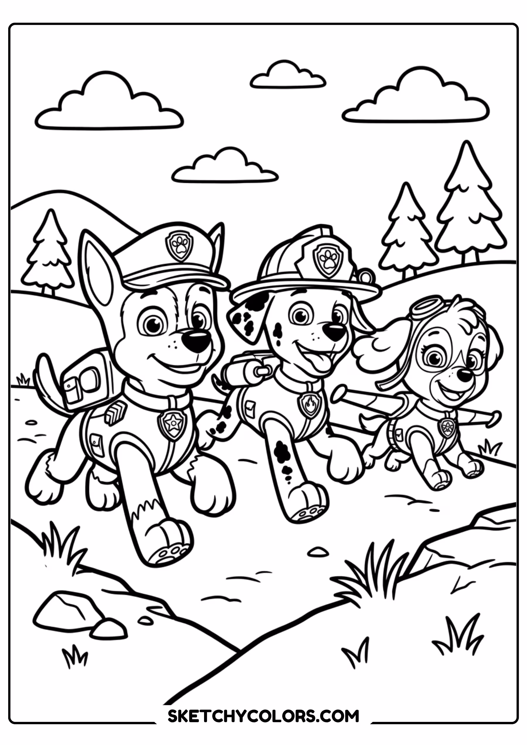 zuma coral reef coloring page free printable for kids