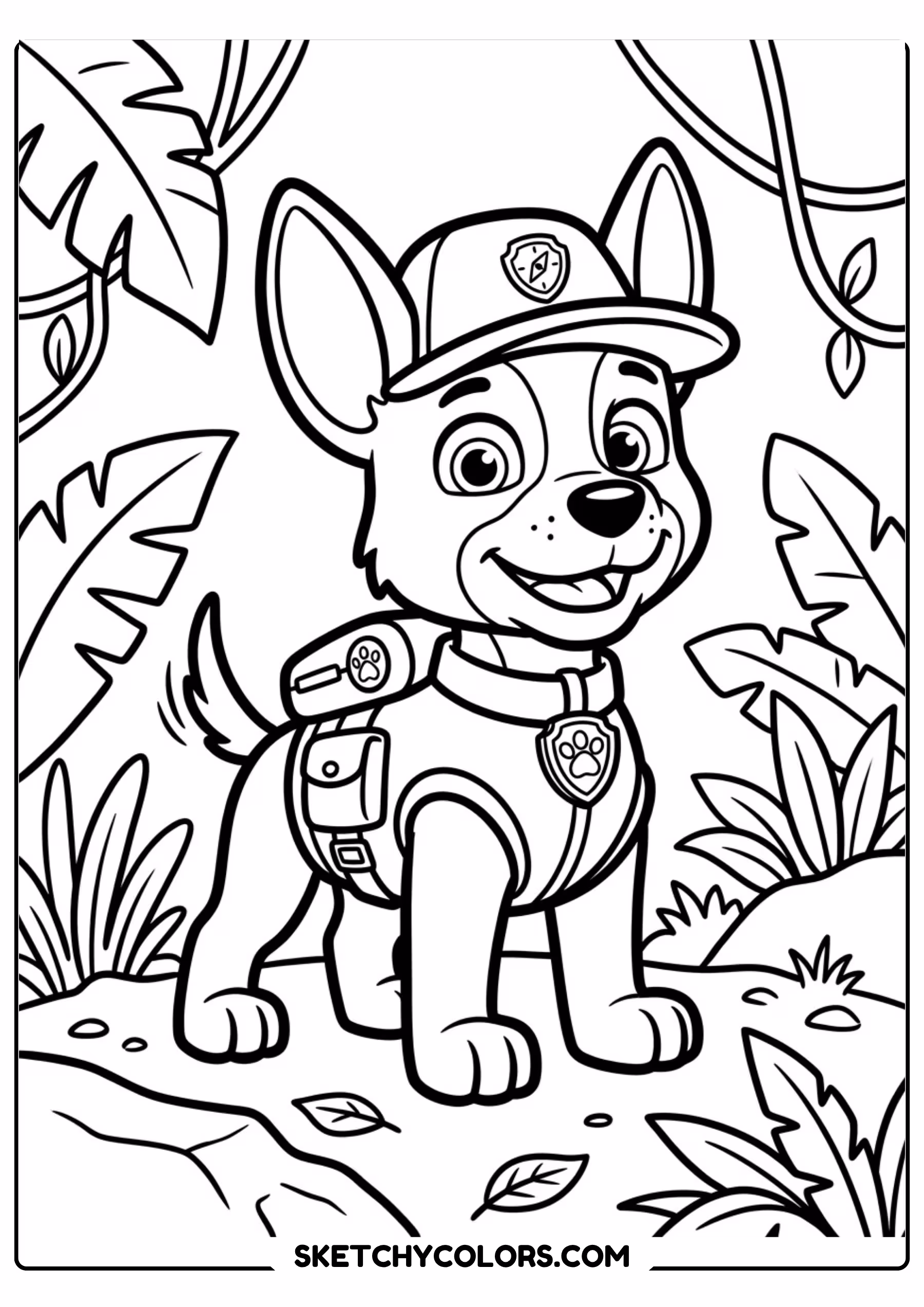 tuck and ella mini pups coloring page free printable for kids