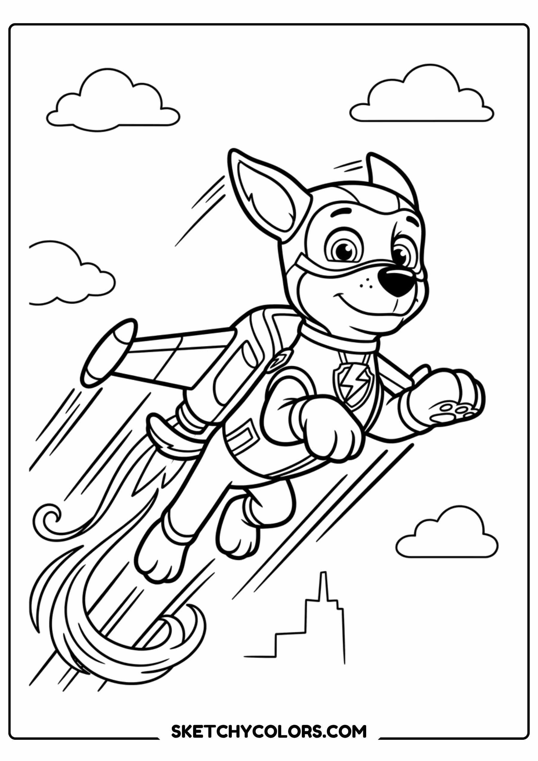 paw patrol carnival coloring page free printable for kids