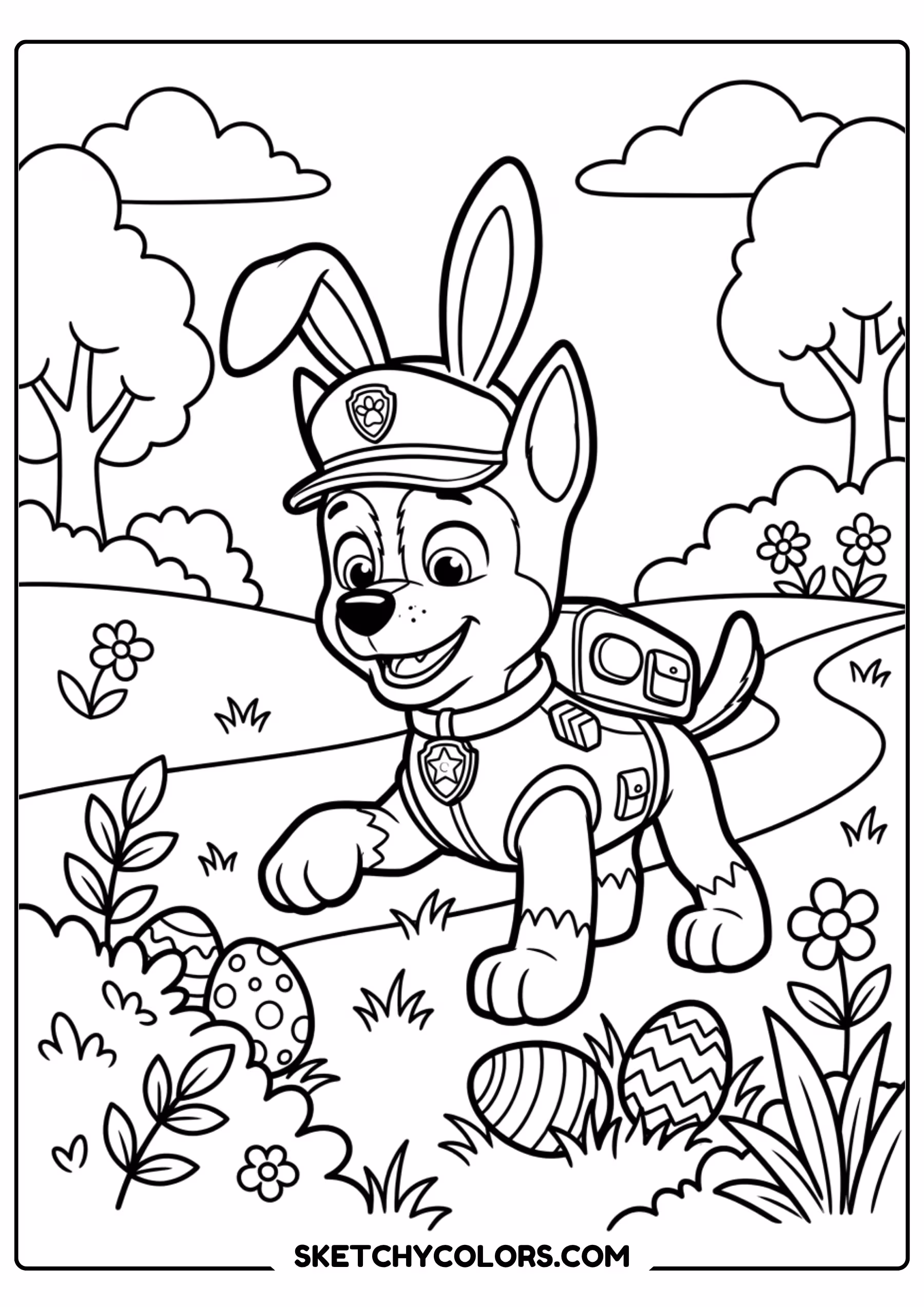 marshall and cap turbot coloring page free printable for kids