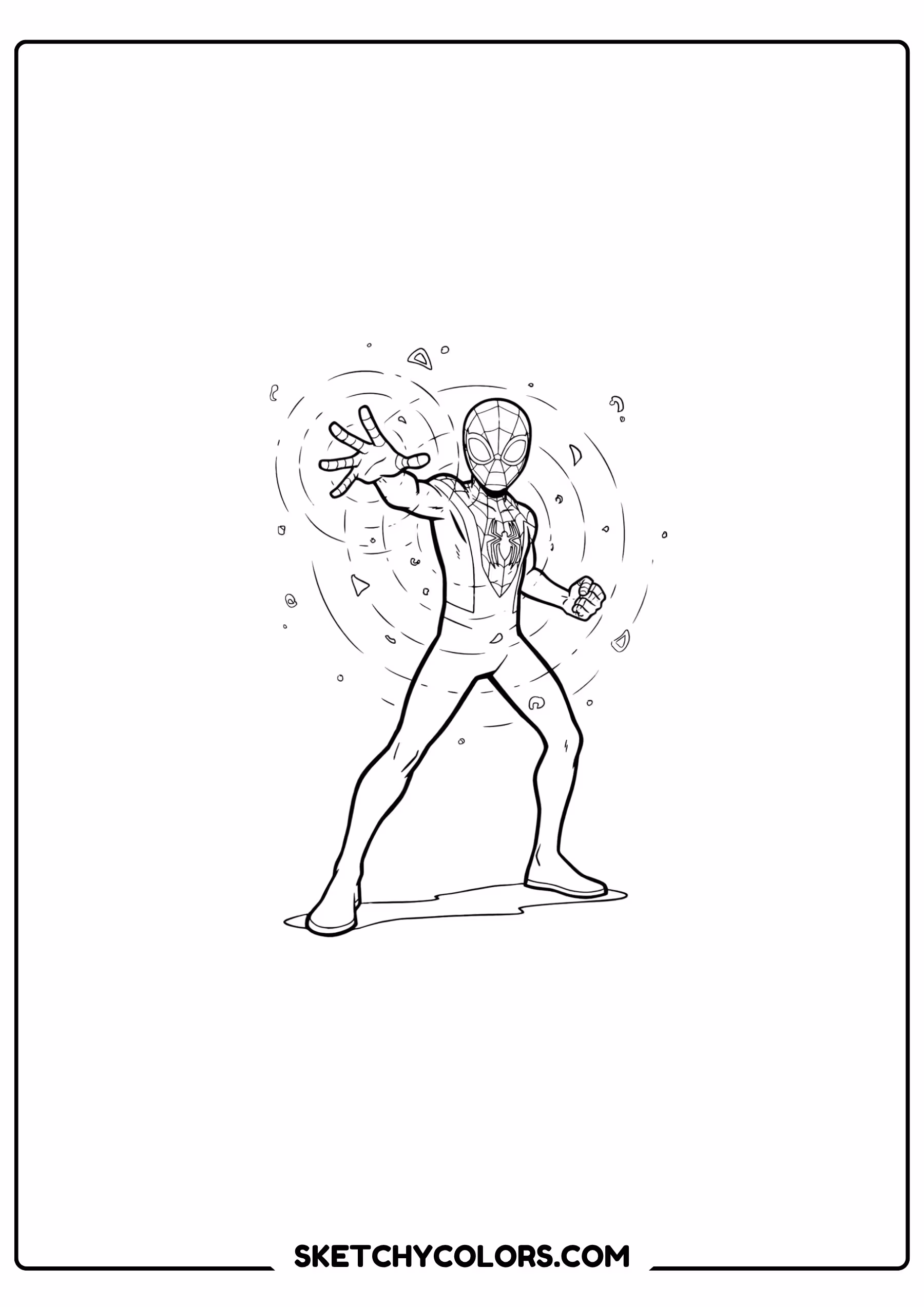 spiderman coloring pages - spider powers awaken free printable PDF for kids