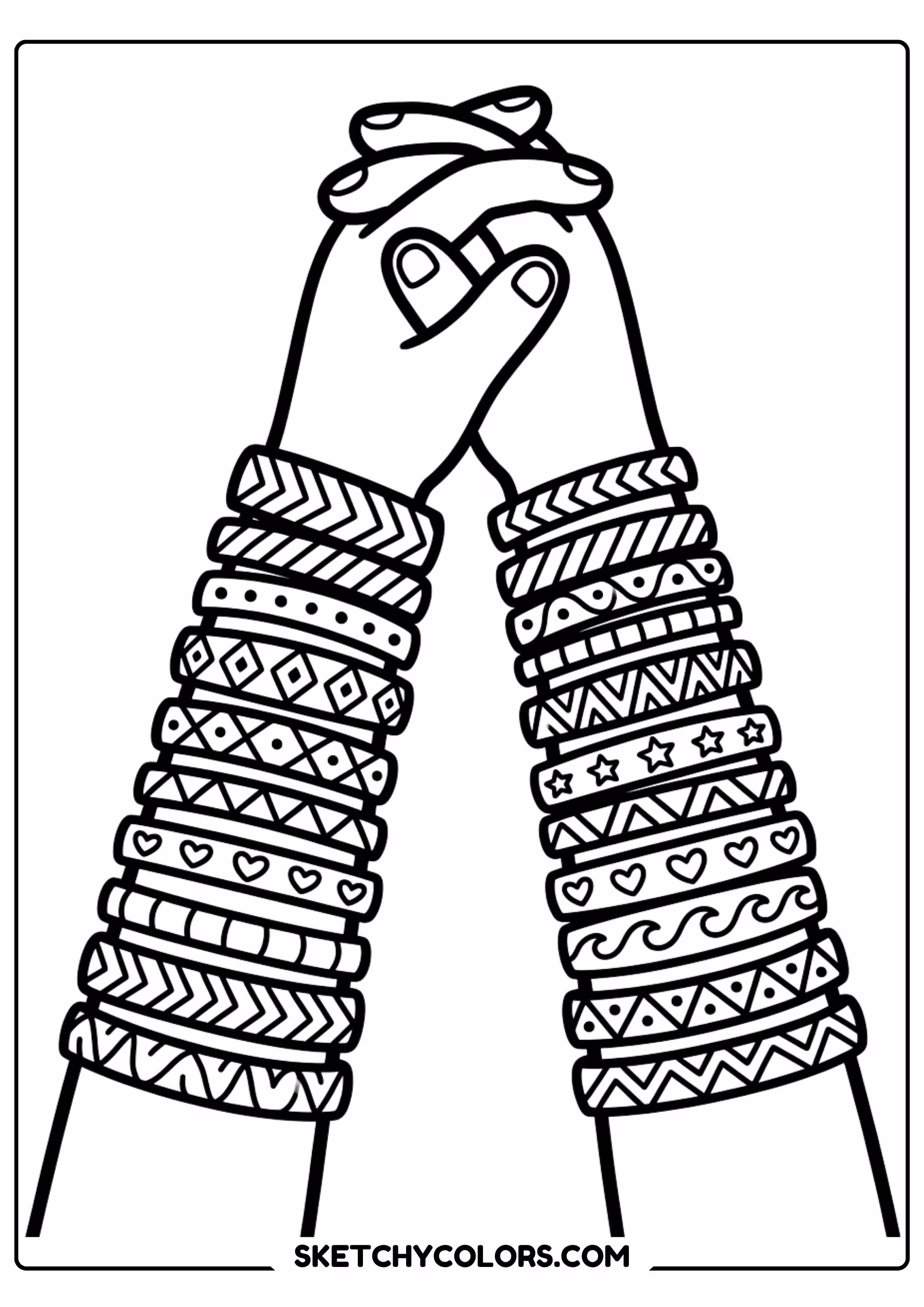taylor swift coloring pages - friendship bracelet arms free printable PDF for kids
