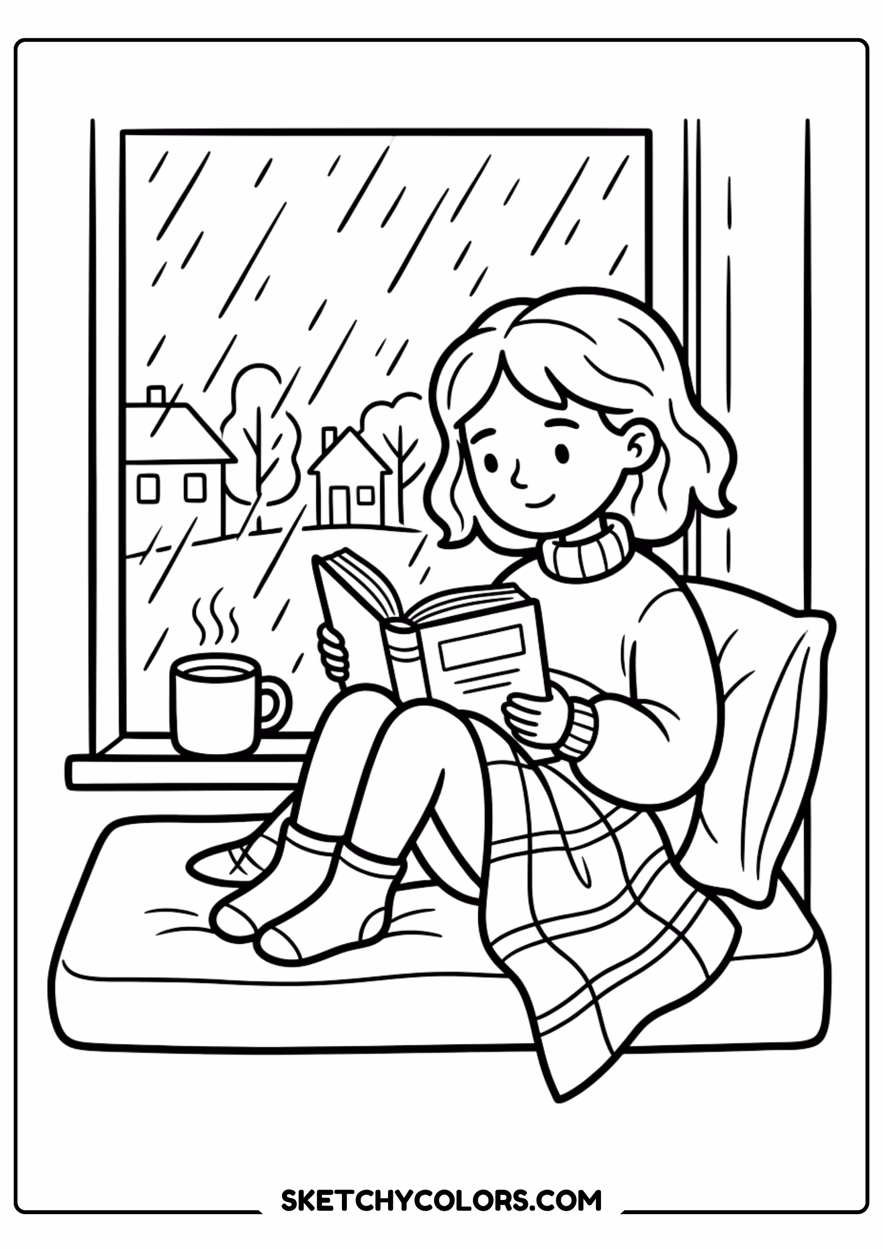 taylor swift coloring pages - rainy day reading free printable PDF for kids
