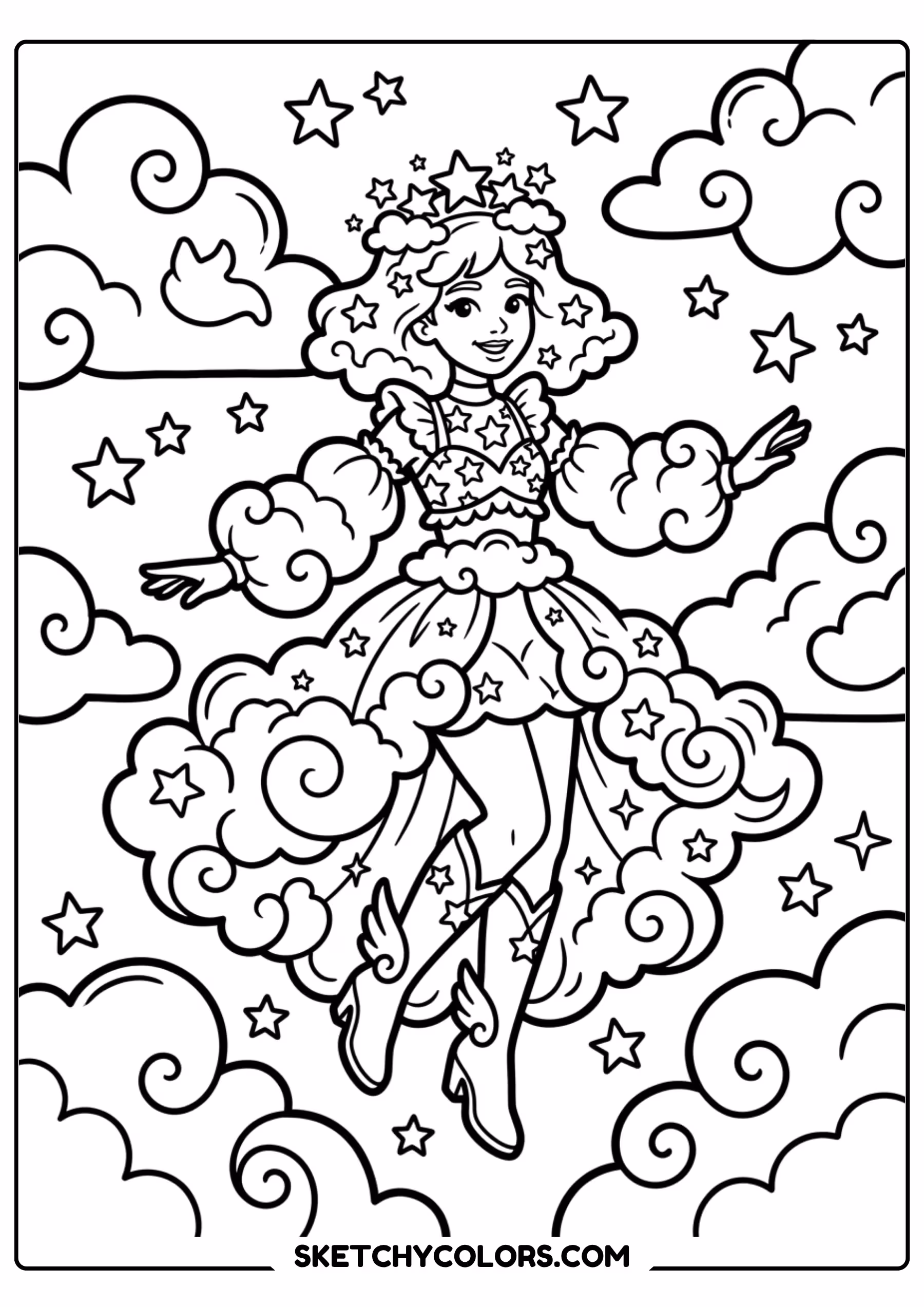 taylor swift coloring pages - cloud nine dance free printable PDF for kids